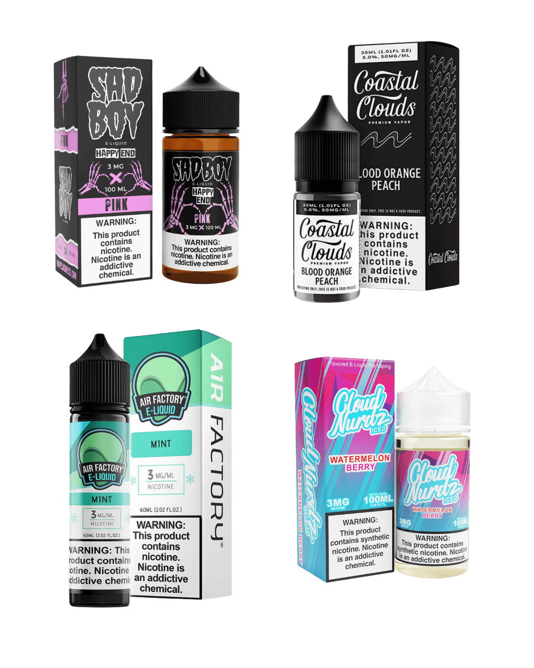 E-juice bottles